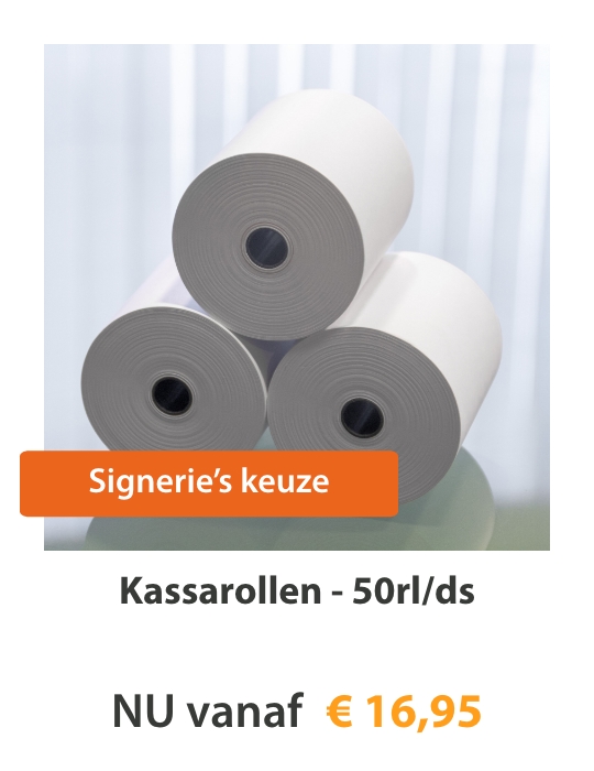 Bekijk de collectie kassarollen in de aanbieding bij Signerie